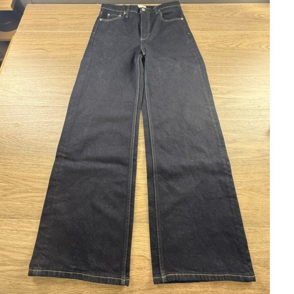 Banana Republic Womens High Rise Wide Leg Jeans Dark Wash Indigo Size 28 NEW - Picture 2 of 12
